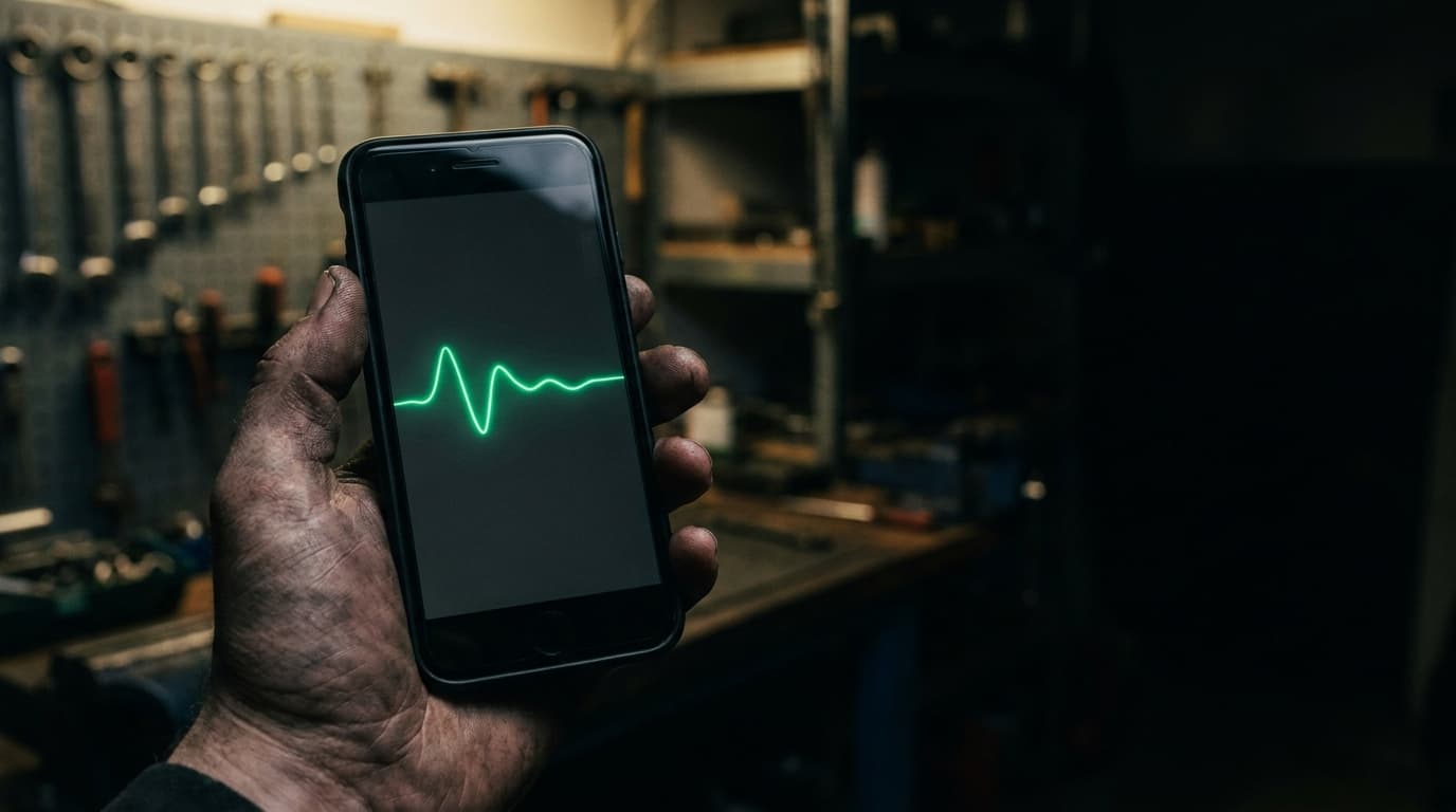 AI voice agent answering a call mid-waveform