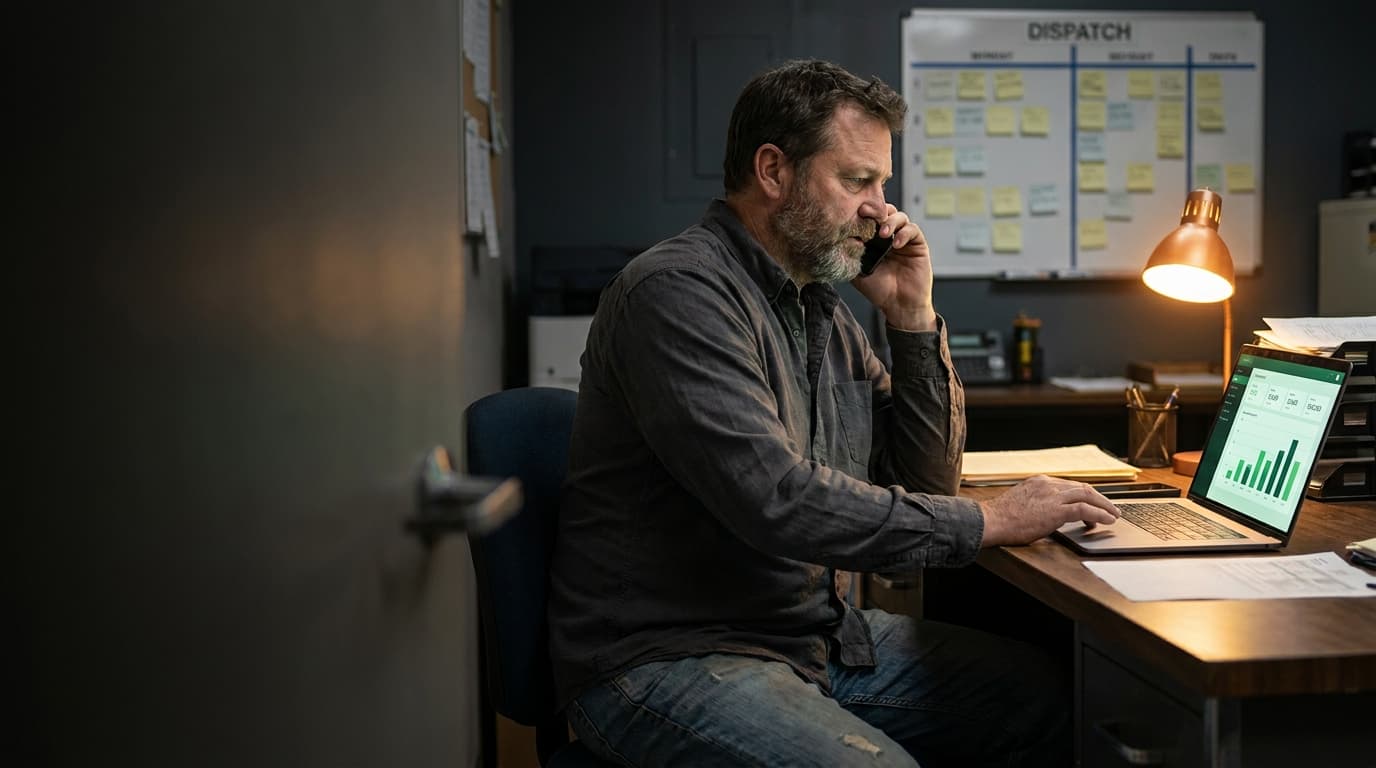 Trade owner answering a call from a paid-media campaign